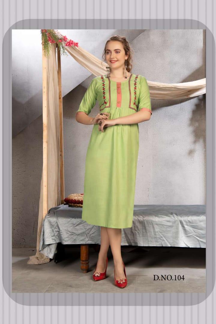 Fashion Talk Saheli Heavy Rayon Slub Casual Wear Top At Best Rate In Surat Market