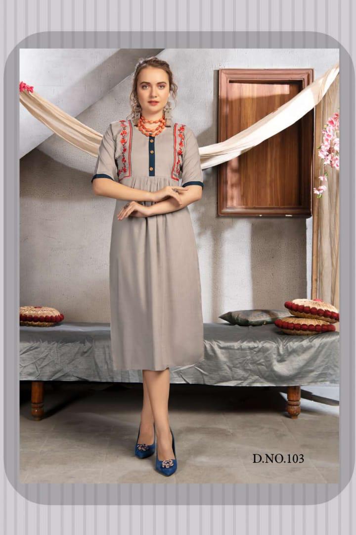 Fashion Talk Saheli Heavy Rayon Slub Casual Wear Top At Best Rate In Surat Market