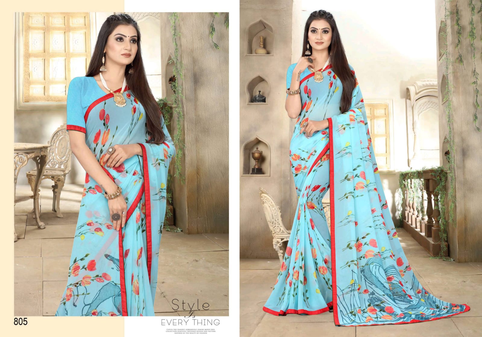 Kaasni Fashion Arrora Vol 4 Weightless With Border Exclusive Design Print Saree