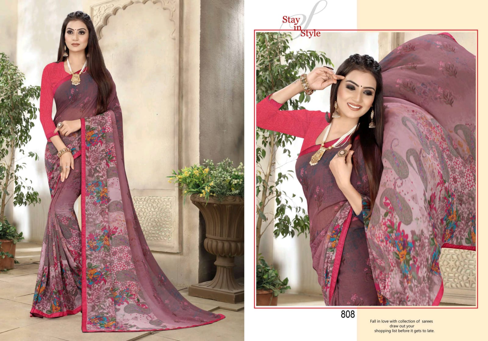 Kaasni Fashion Arrora Vol 4 Weightless With Border Exclusive Design Print Saree