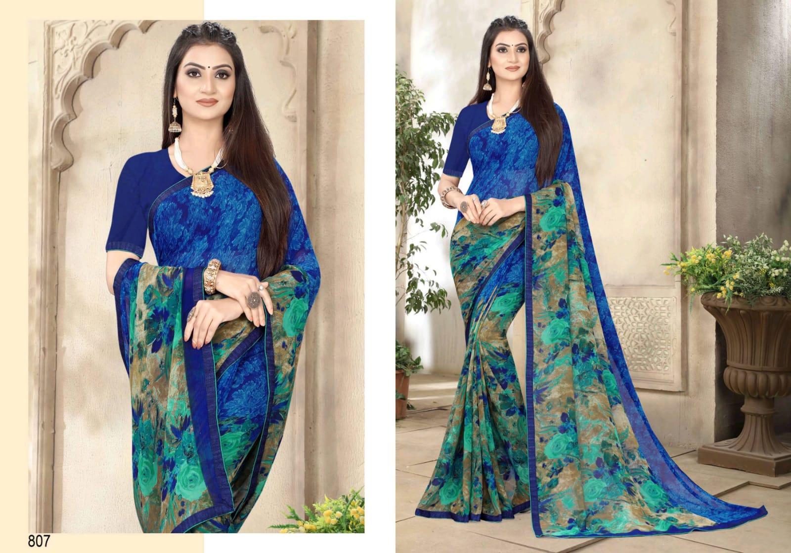 Kaasni Fashion Arrora Vol 4 Weightless With Border Exclusive Design Print Saree