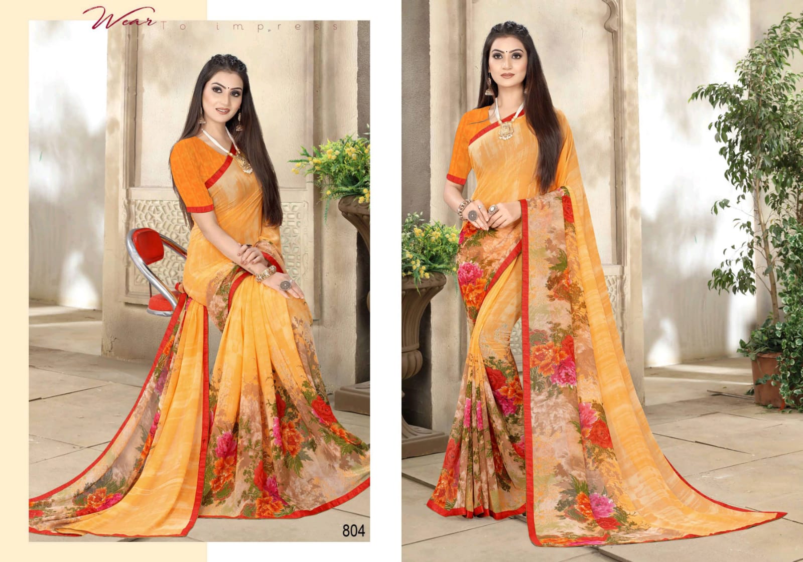 Kaasni Fashion Arrora Vol 4 Weightless With Border Exclusive Design Print Saree
