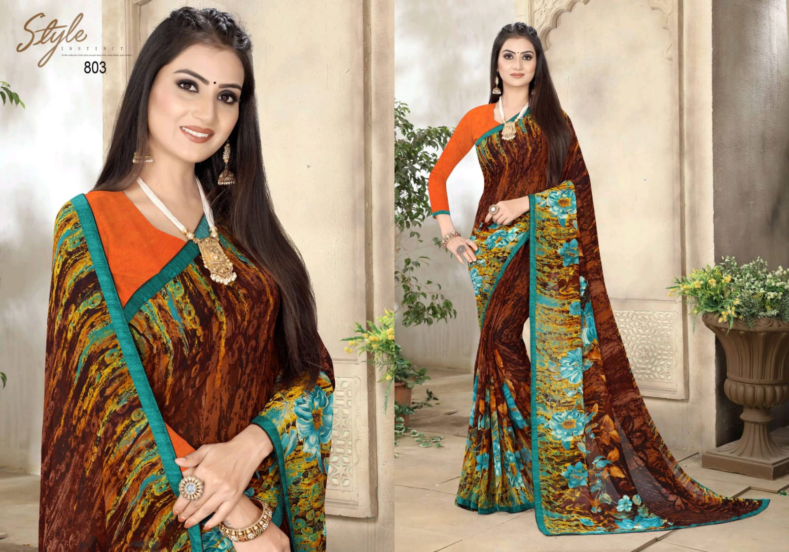 Kaasni Fashion Arrora Vol 4 Weightless With Border Exclusive Design Print Saree