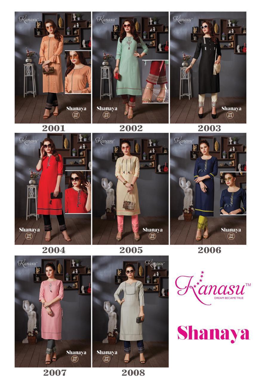 Kanasu Shanaya Rayon Stylish Top With Pant At Wholesale Price In Surat Market