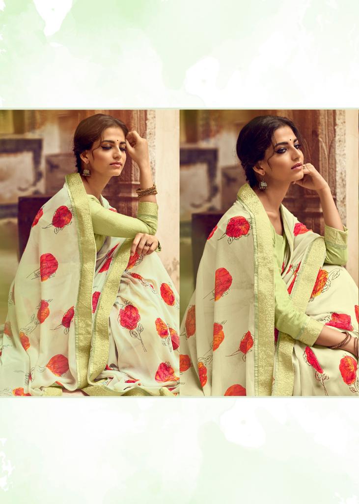Kashvi Creation Orchid Georgette Printed Ethnic Wear Saree Wholesaler