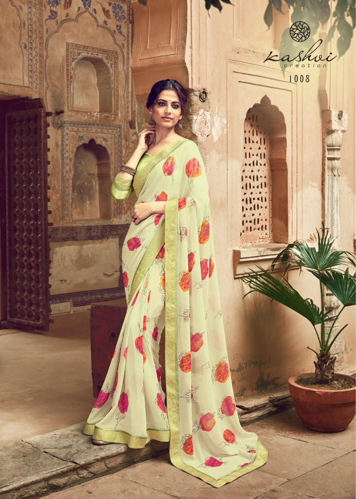 Kashvi Creation Orchid Georgette Printed Ethnic Wear Saree Wholesaler