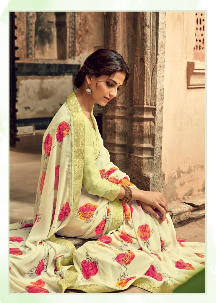 Kashvi Creation Orchid Georgette Printed Ethnic Wear Saree Wholesaler