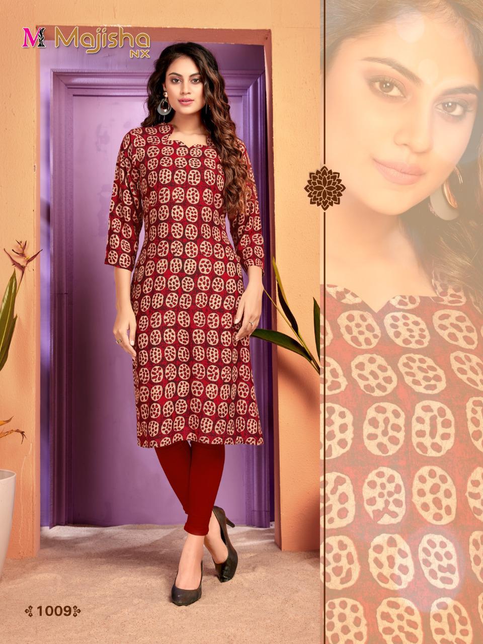 Majisha Nx Presenting Zaira Rayon Print Daily Wear Kurti At Lowest Price In Surat Market