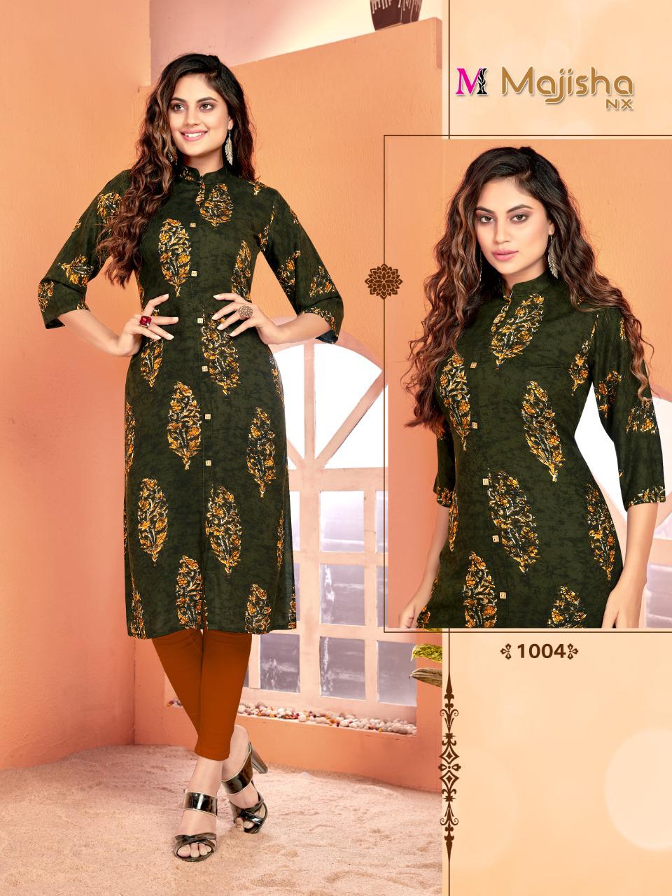 Majisha Nx Presenting Zaira Rayon Print Daily Wear Kurti At Lowest Price In Surat Market