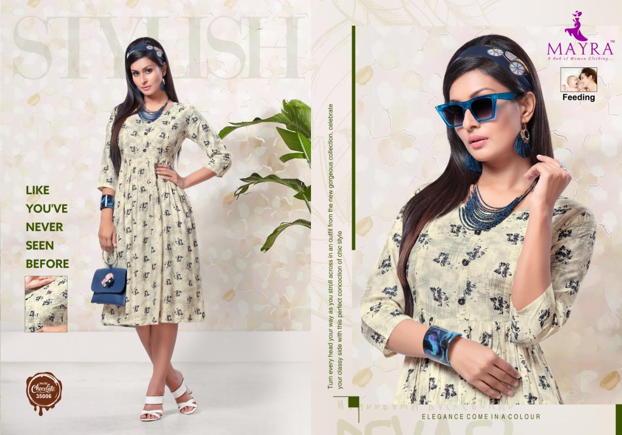 Mayra Present Choclate Vol 3 Rayon Print Kurti Catalogs Collection
