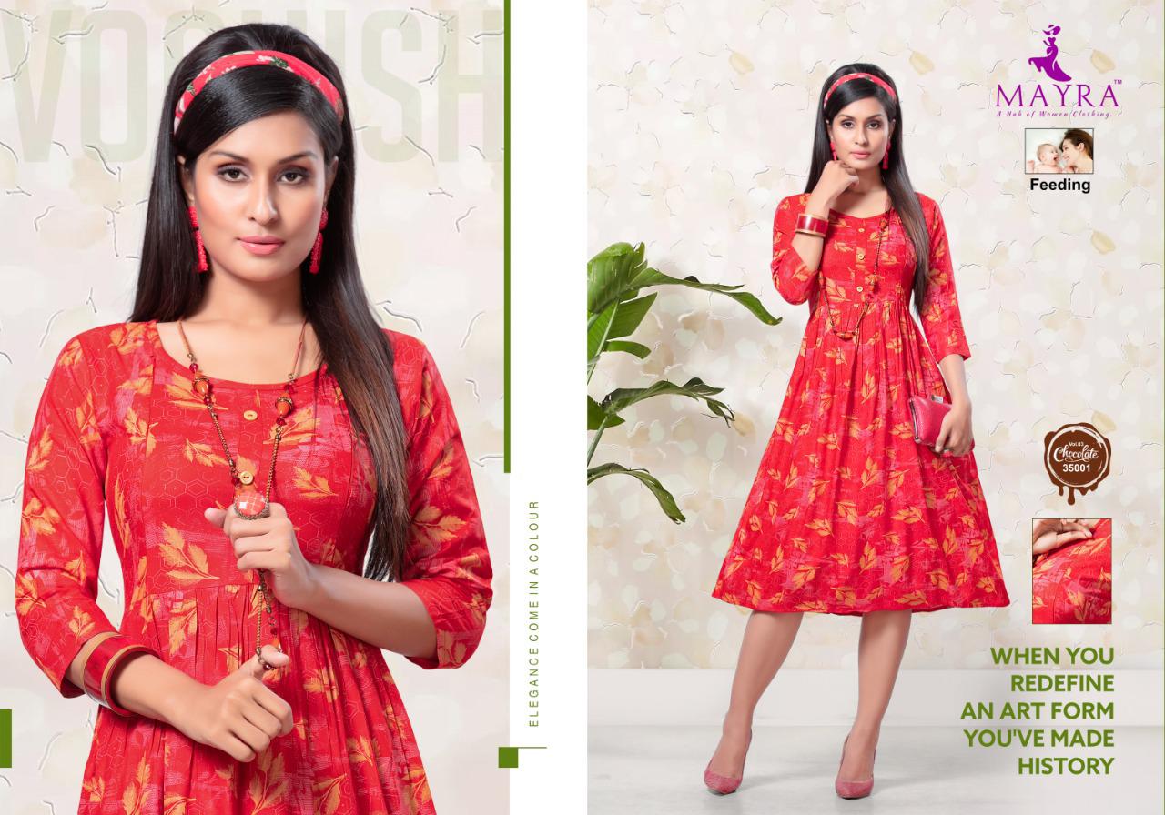 Mayra Present Choclate Vol 3 Rayon Print Kurti Catalogs Collection