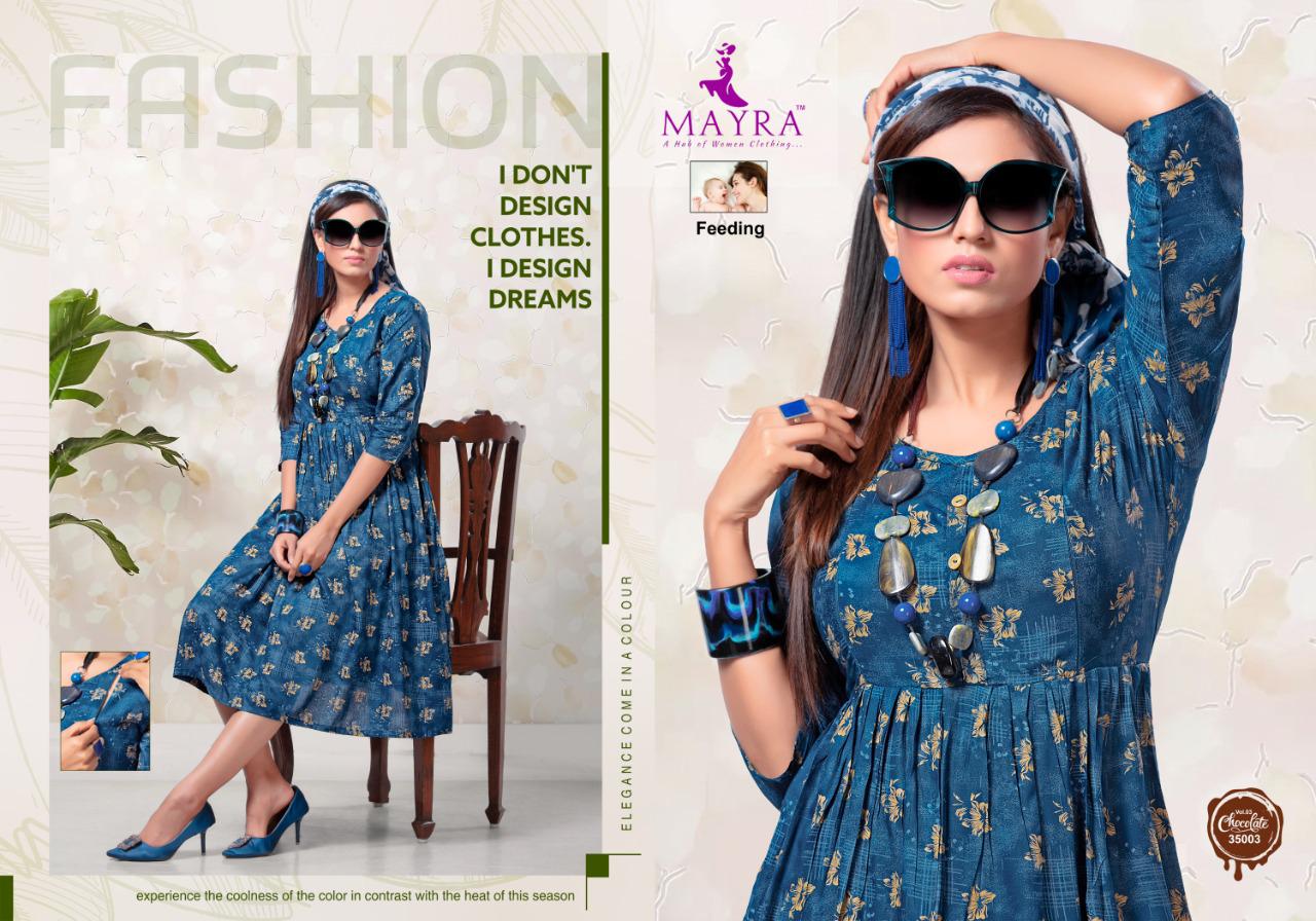Mayra Present Choclate Vol 3 Rayon Print Kurti Catalogs Collection