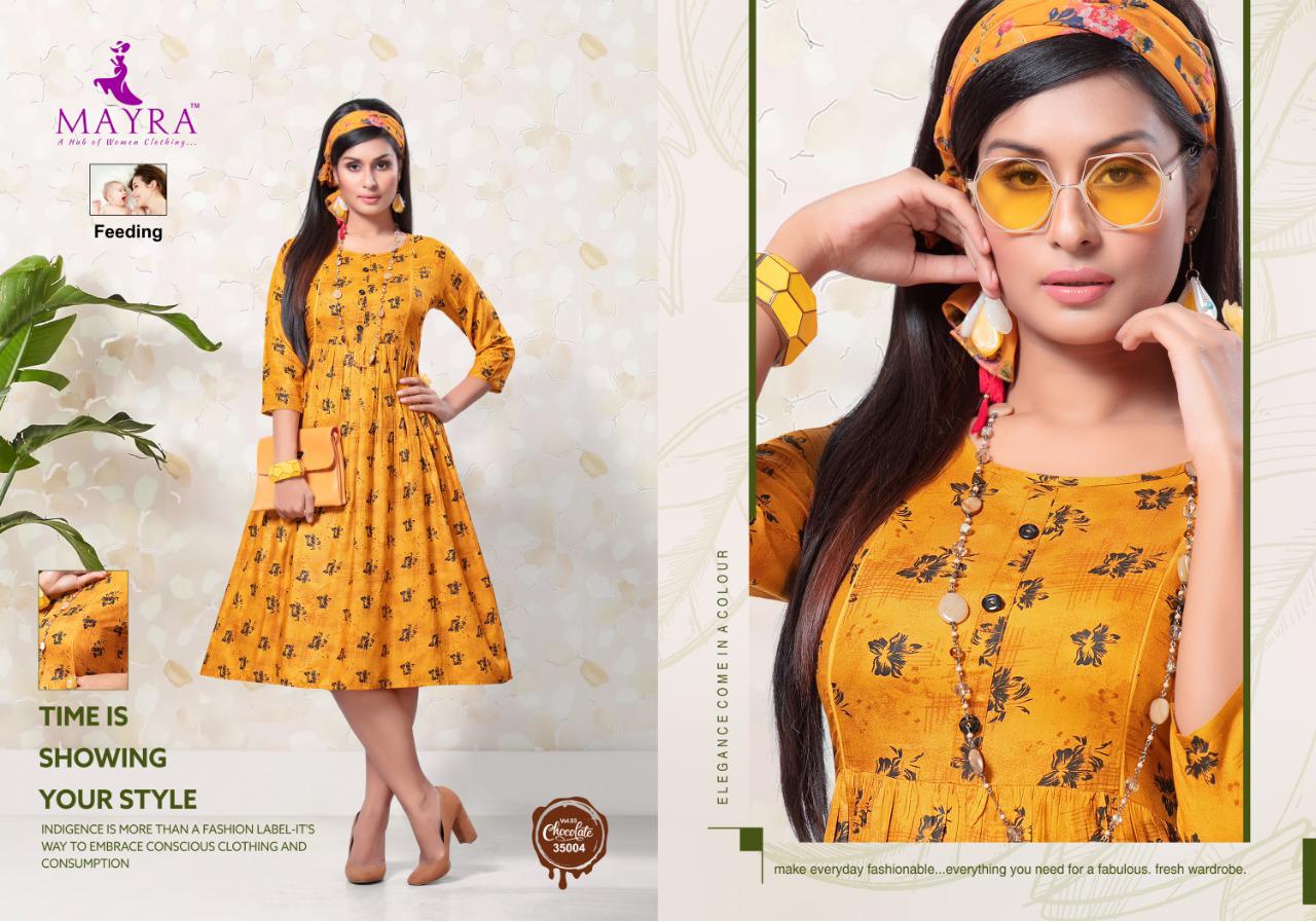 Mayra Present Choclate Vol 3 Rayon Print Kurti Catalogs Collection