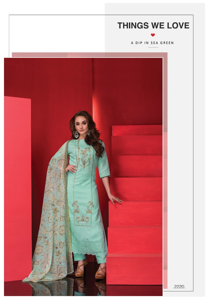 Naariti Presenting Amour Italian Cotton Embroidery Branded Suit Collection