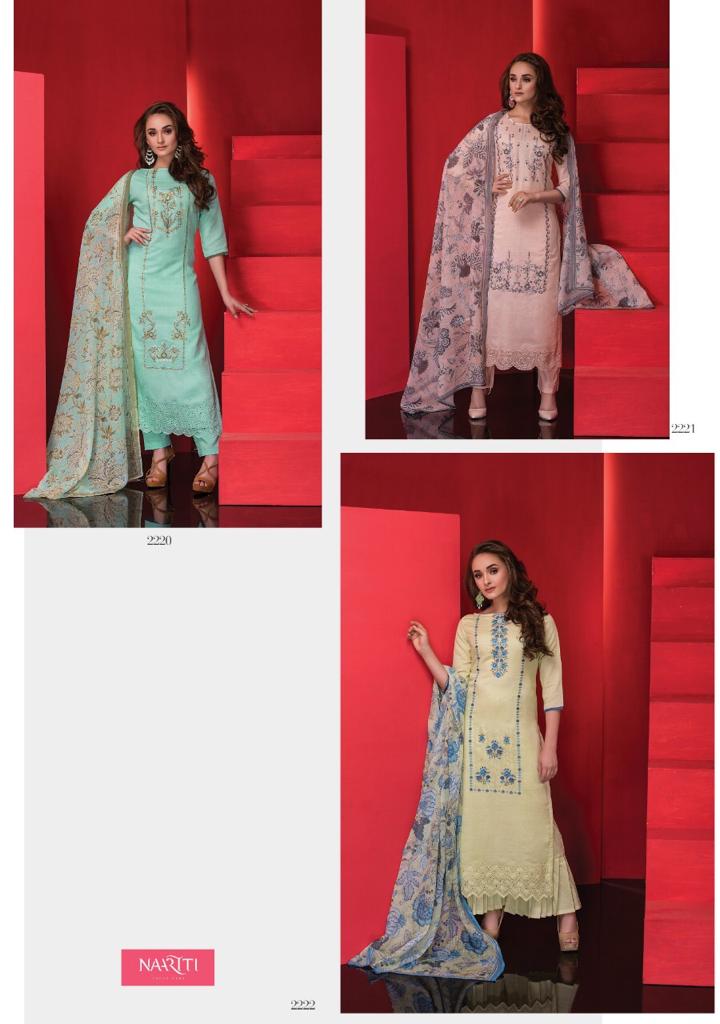 Naariti Presenting Amour Italian Cotton Embroidery Branded Suit Collection