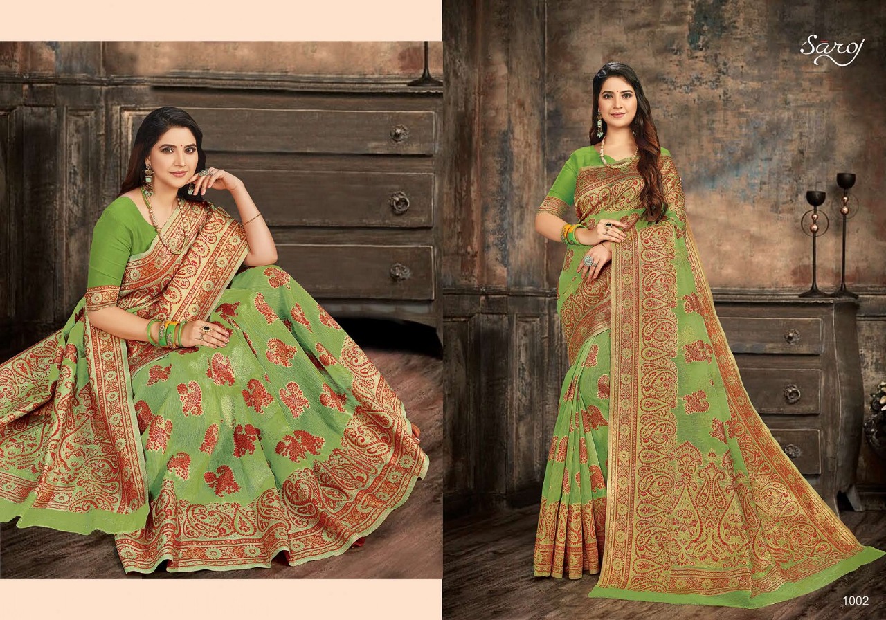 Rajvanshi By Saroj Cotton Silk Ethnic Wear Latest Saree Supplier In Surat Market