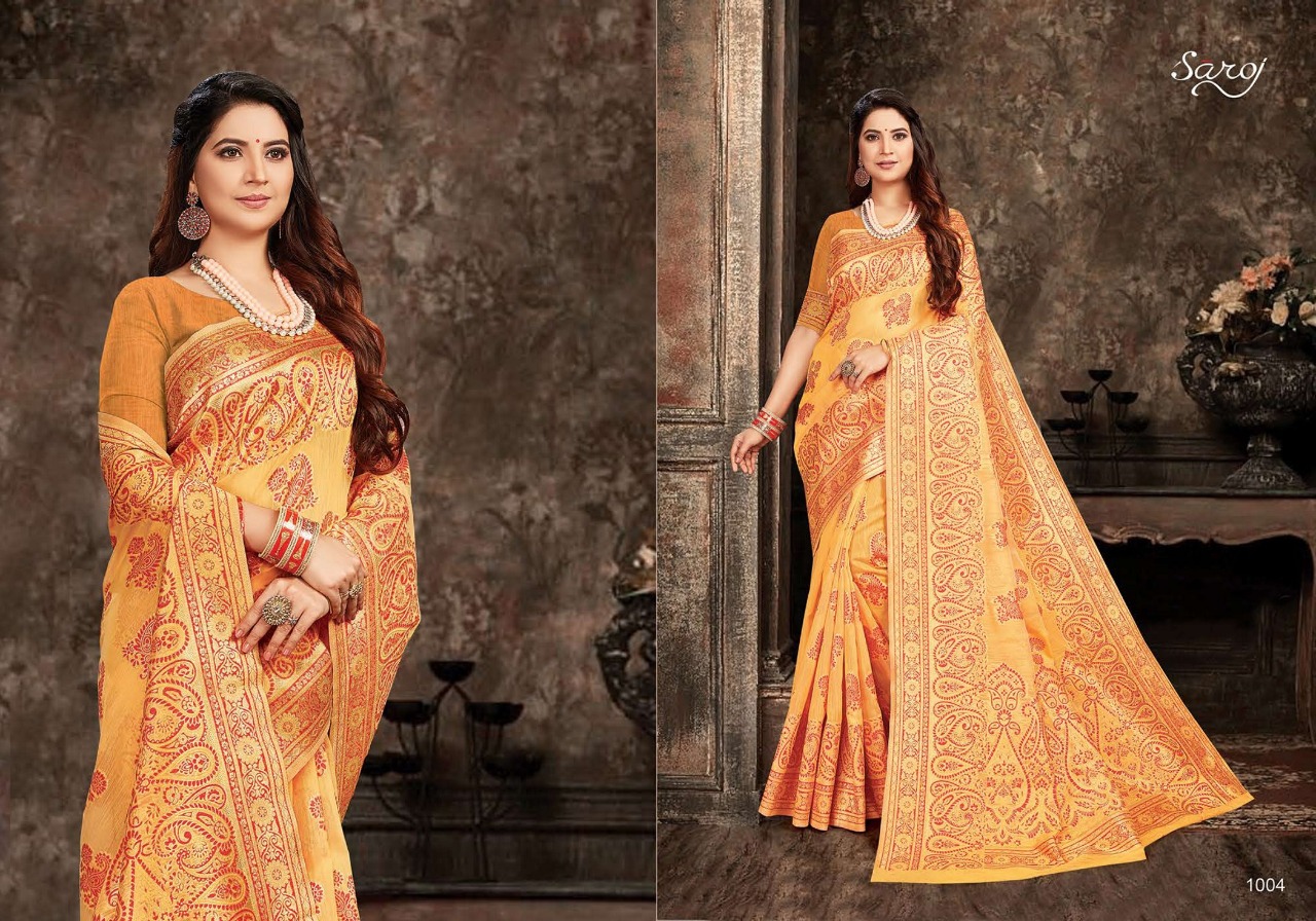 Rajvanshi By Saroj Cotton Silk Ethnic Wear Latest Saree Supplier In Surat Market