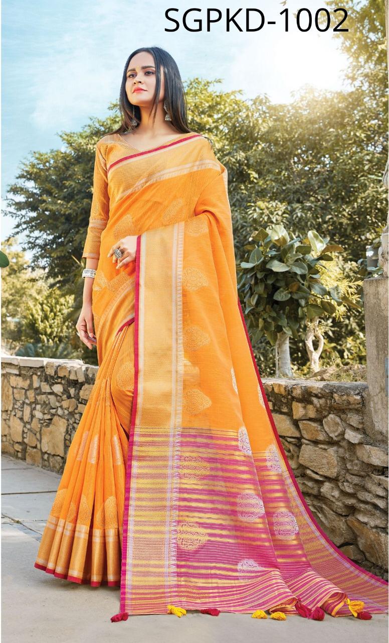 Sangam Pankhudi Vol 2 Linen Cotton Saris Buy Online Shopping In India