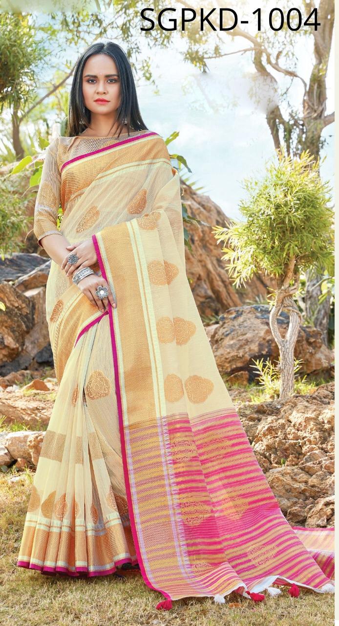 Sangam Pankhudi Vol 2 Linen Cotton Saris Buy Online Shopping In India