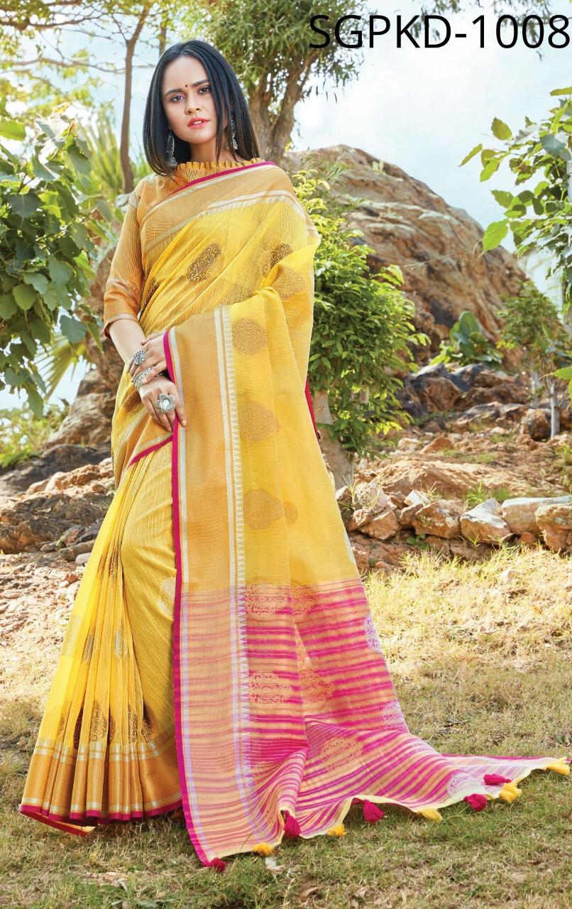 Sangam Pankhudi Vol 2 Linen Cotton Saris Buy Online Shopping In India