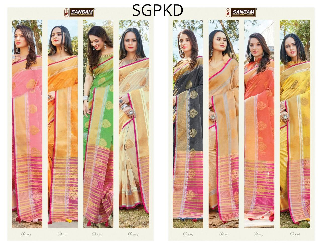 Sangam Pankhudi Vol 2 Linen Cotton Saris Buy Online Shopping In India
