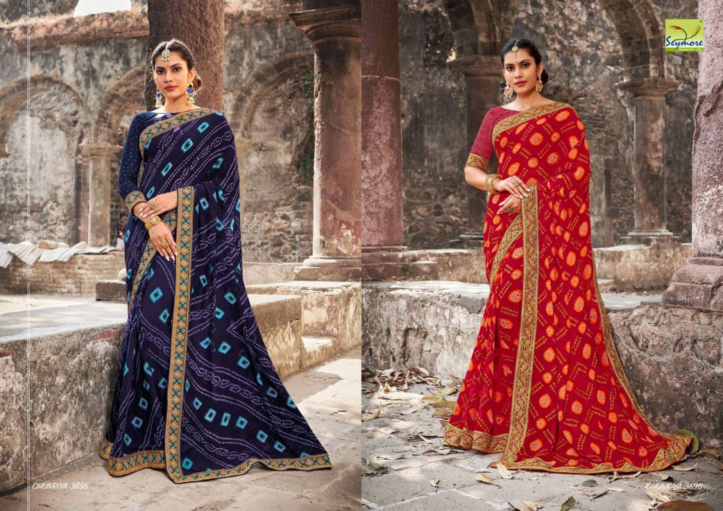 Seymore Chunariya Vol 9 Georgette Exclusive New Design Print Heavy Saree Collections
