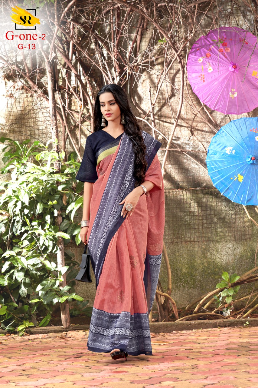 Sr Presents G One Vol 2 Slub Silk Fancy Printed Style New Design Saree Catalogs