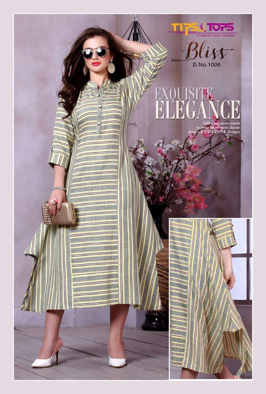 Tips And Tops Bliss Branded Kurtis Collection Flair Style Couture