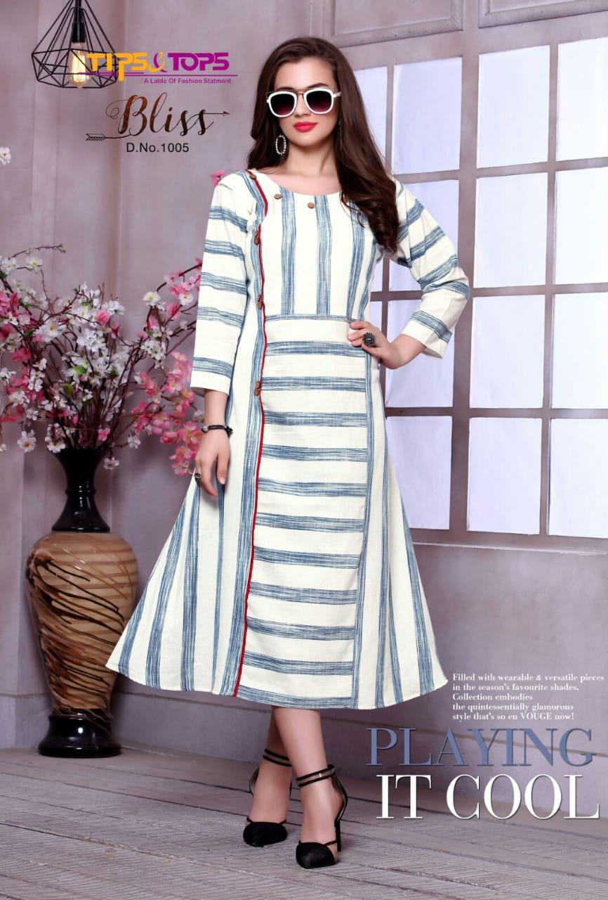 Tips And Tops Bliss Branded Kurtis Collection Flair Style Couture