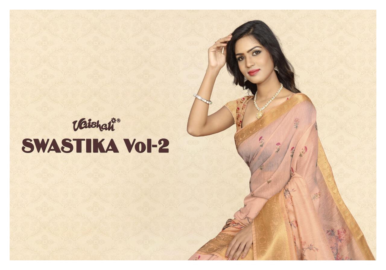 Vaishali Swastika Vol 2 Linen Traditional Wear Good Looking Saree Catalogue