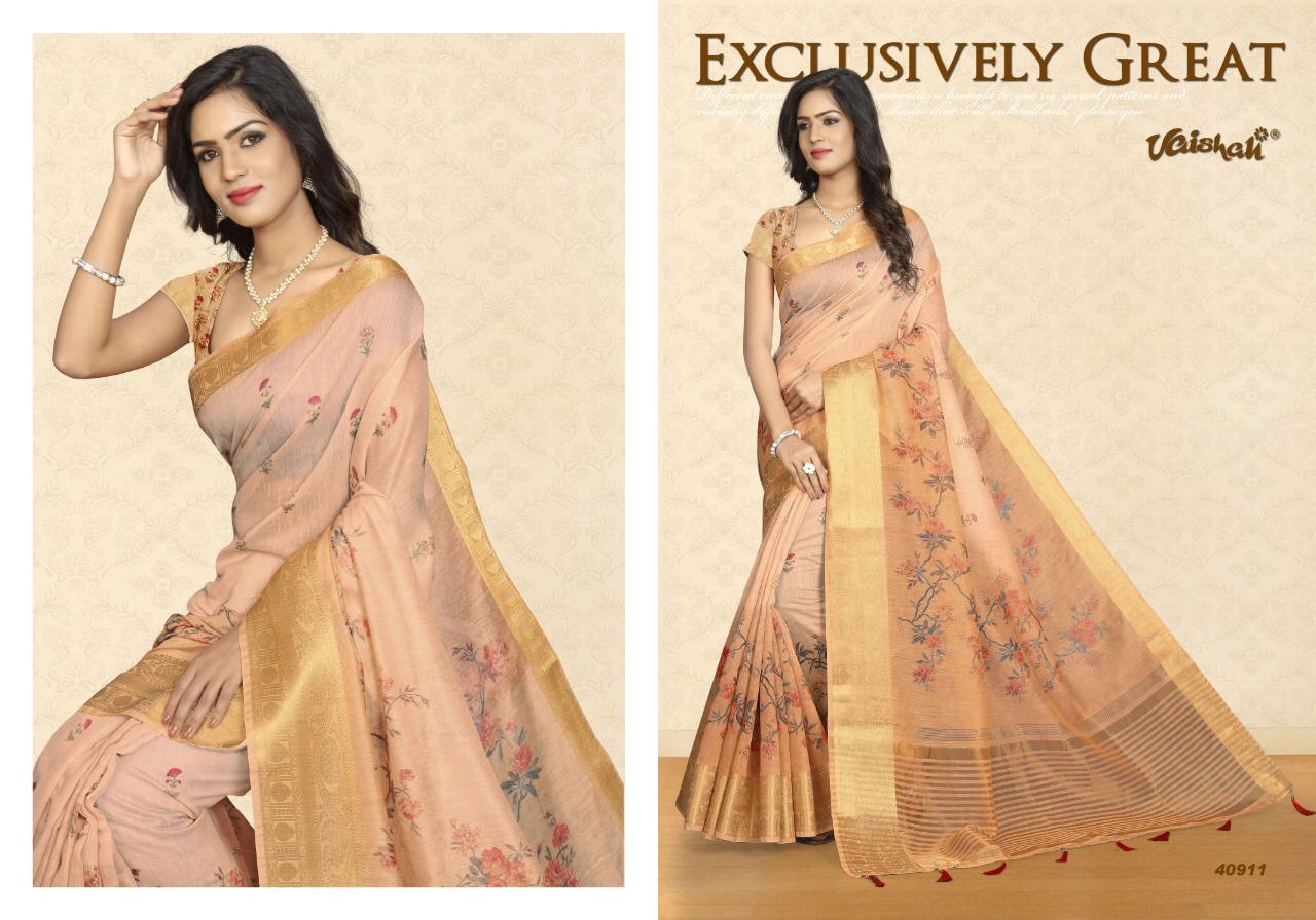 Vaishali Swastika Vol 2 Linen Traditional Wear Good Looking Saree Catalogue