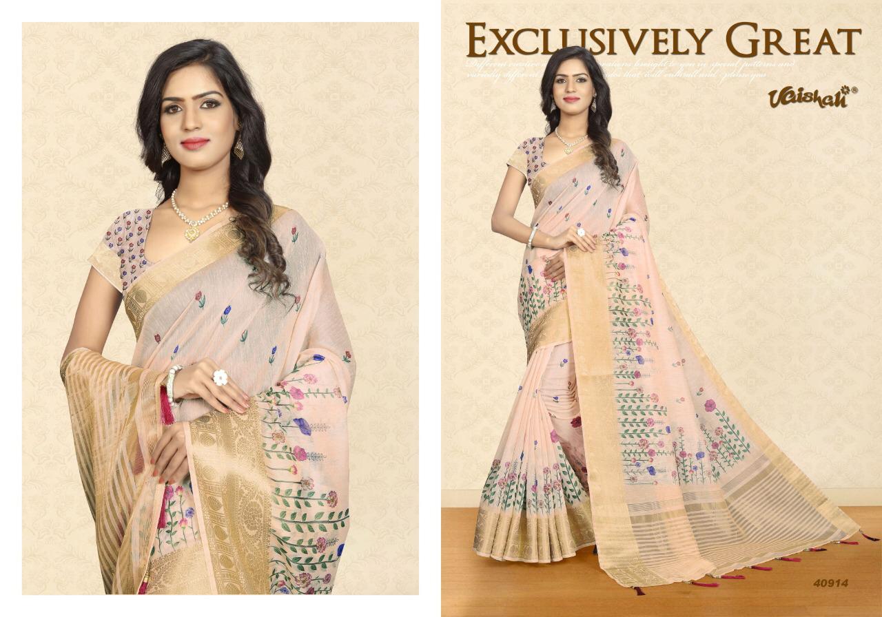 Vaishali Swastika Vol 2 Linen Traditional Wear Good Looking Saree Catalogue