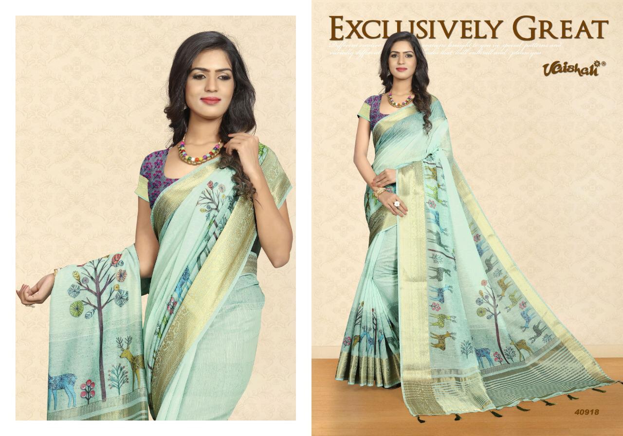 Vaishali Swastika Vol 2 Linen Traditional Wear Good Looking Saree Catalogue