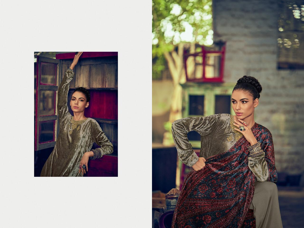 Varsha Fashion Daira Pure Velvet With Embroidery Winter Special Branded Ladies Suits