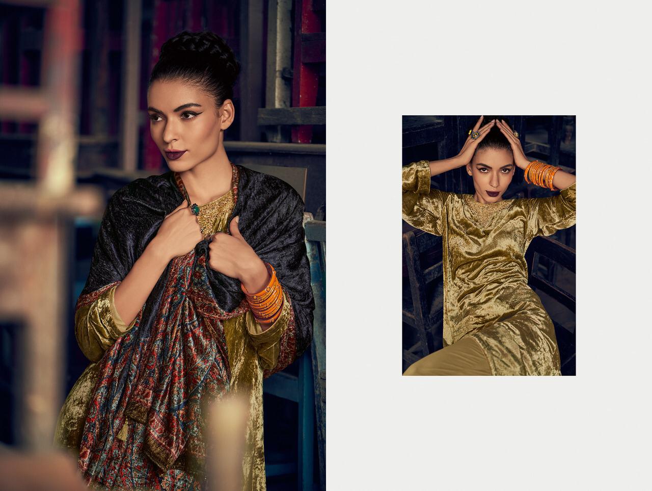 Varsha Fashion Daira Pure Velvet With Embroidery Winter Special Branded Ladies Suits