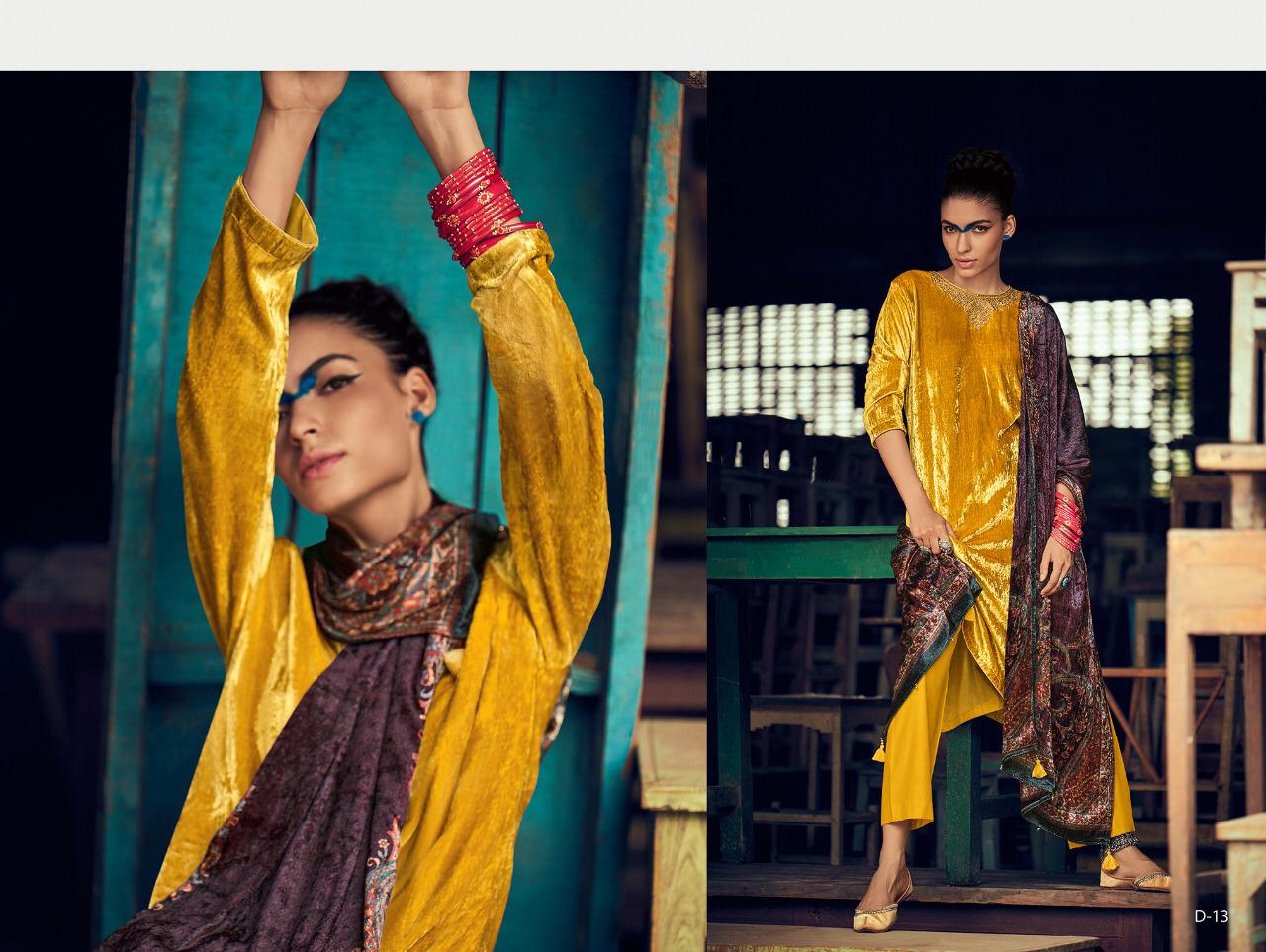 Varsha Fashion Daira Pure Velvet With Embroidery Winter Special Branded Ladies Suits