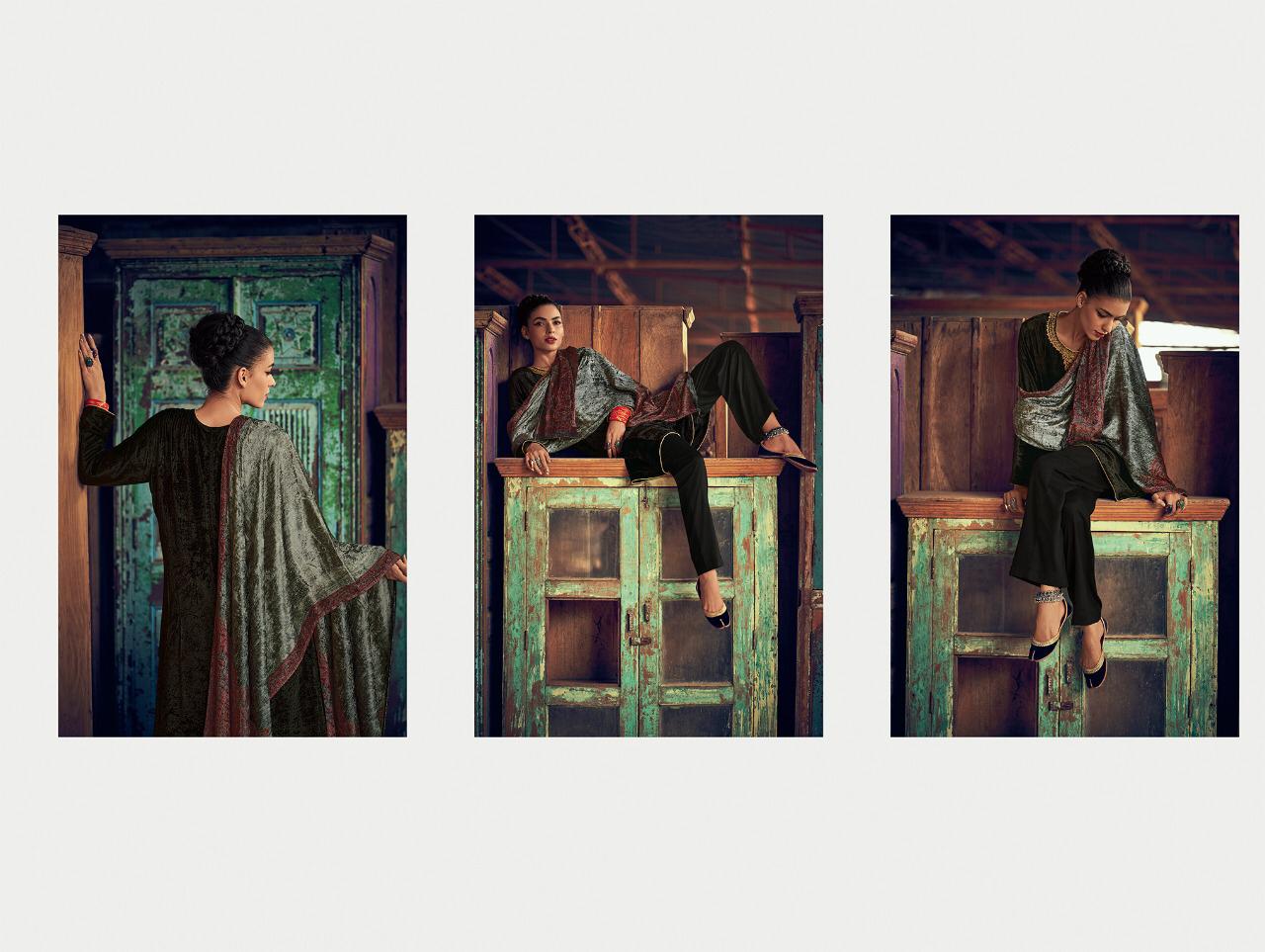 Varsha Fashion Daira Pure Velvet With Embroidery Winter Special Branded Ladies Suits