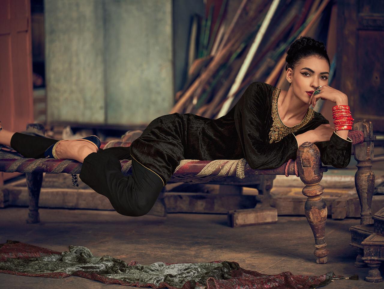 Varsha Fashion Daira Pure Velvet With Embroidery Winter Special Branded Ladies Suits