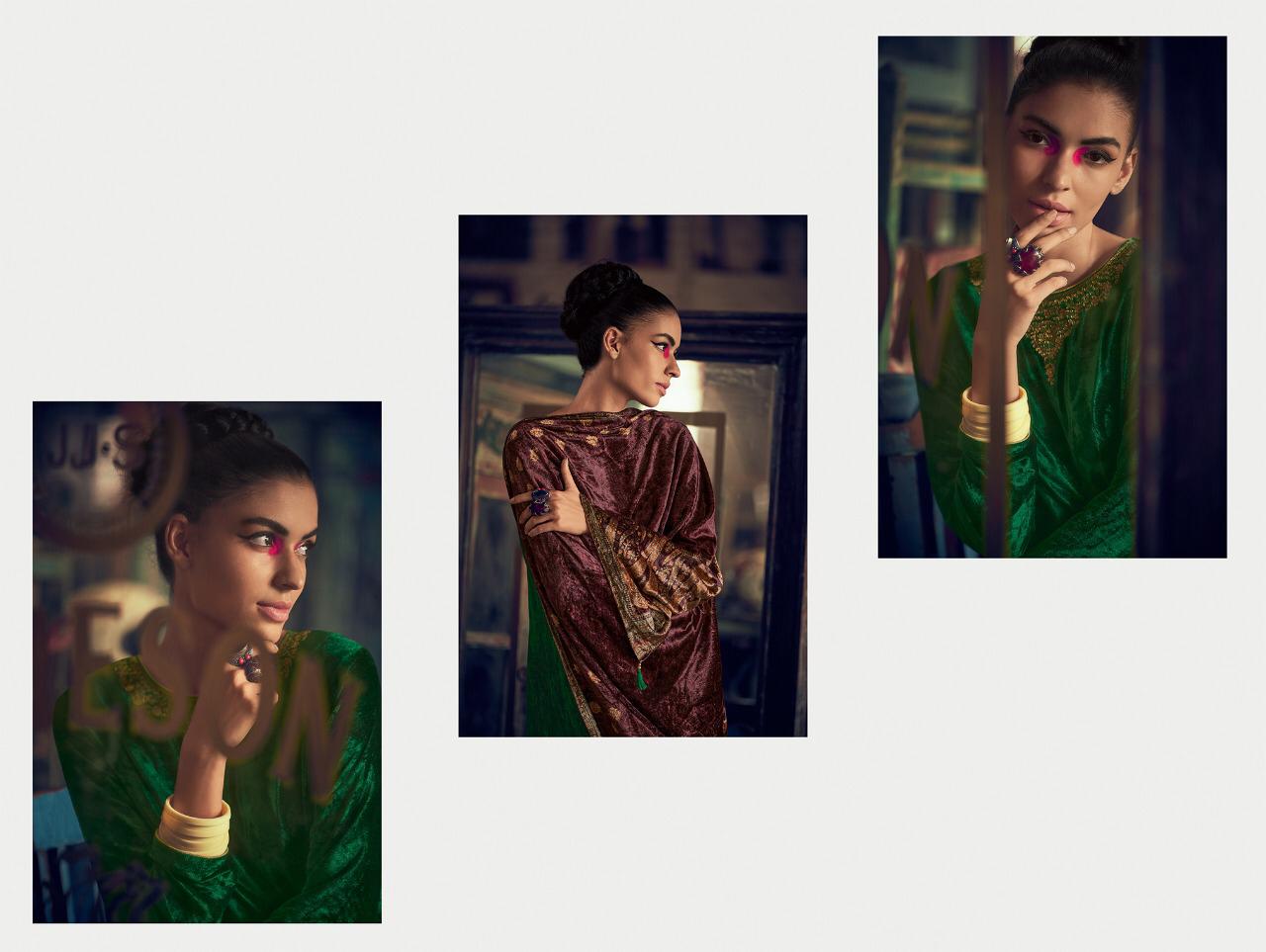 Varsha Fashion Daira Pure Velvet With Embroidery Winter Special Branded Ladies Suits