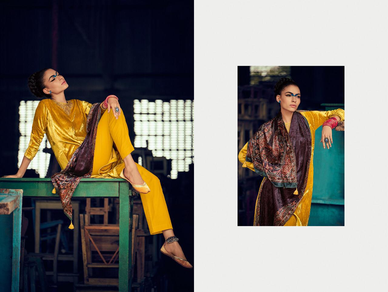 Varsha Fashion Daira Pure Velvet With Embroidery Winter Special Branded Ladies Suits