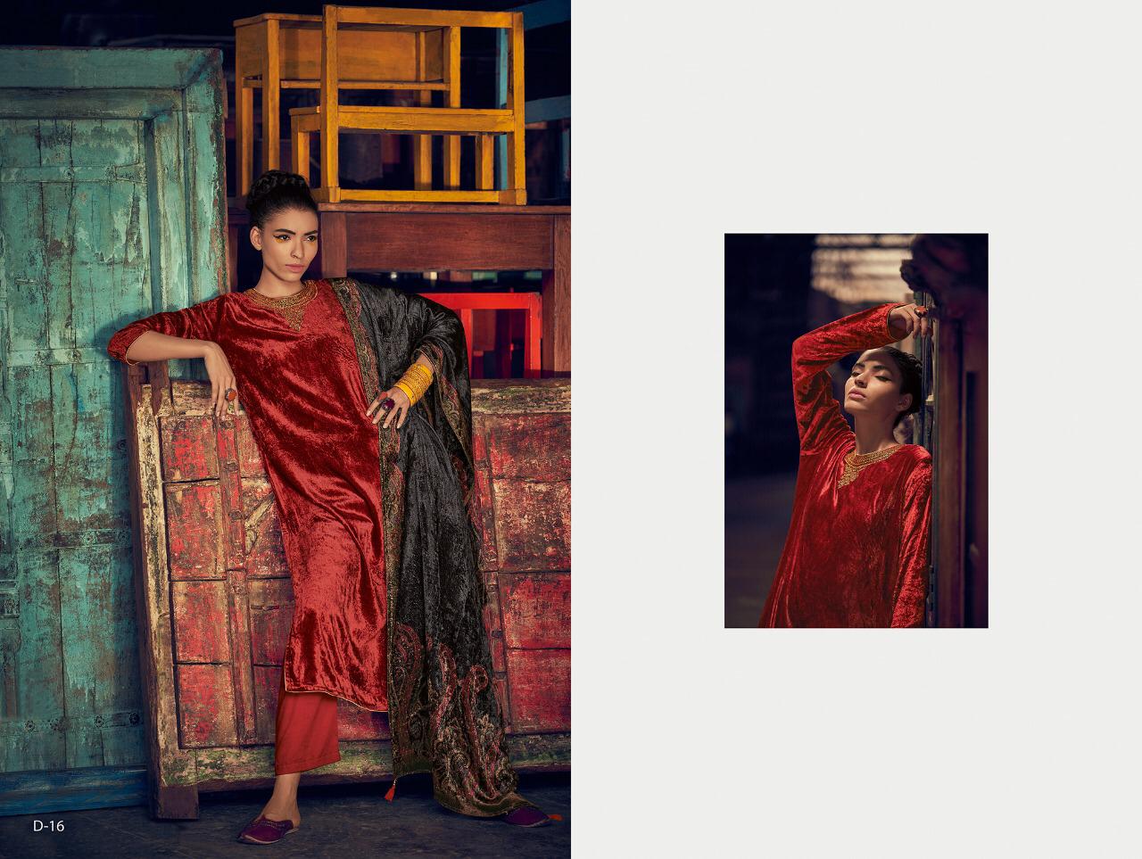 Varsha Fashion Daira Pure Velvet With Embroidery Winter Special Branded Ladies Suits