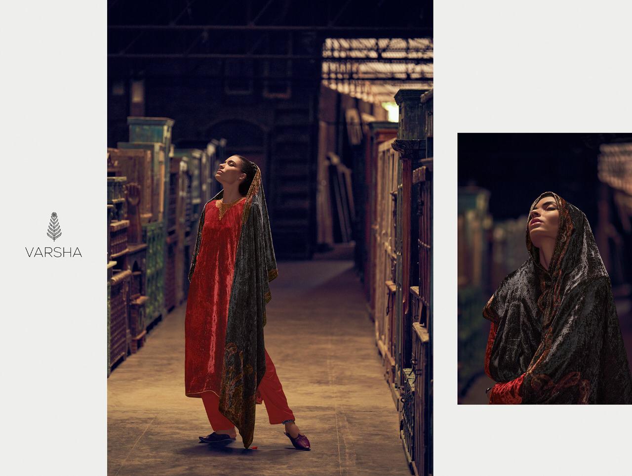 Varsha Fashion Daira Pure Velvet With Embroidery Winter Special Branded Ladies Suits