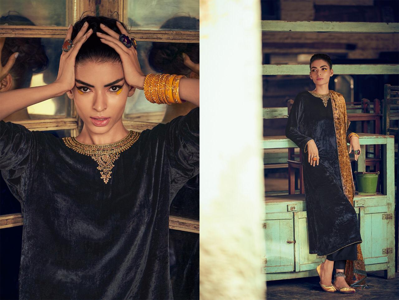 Varsha Fashion Daira Pure Velvet With Embroidery Winter Special Branded Ladies Suits