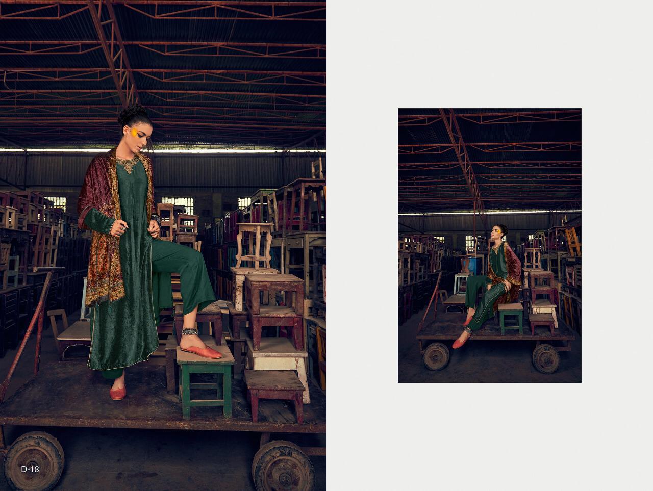 Varsha Fashion Daira Pure Velvet With Embroidery Winter Special Branded Ladies Suits