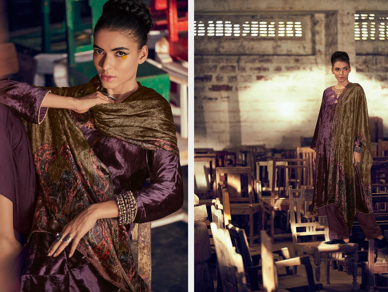 Varsha Fashion Daira Pure Velvet With Embroidery Winter Special Branded Ladies Suits