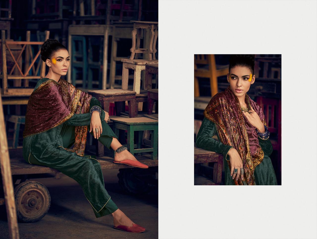 Varsha Fashion Daira Pure Velvet With Embroidery Winter Special Branded Ladies Suits