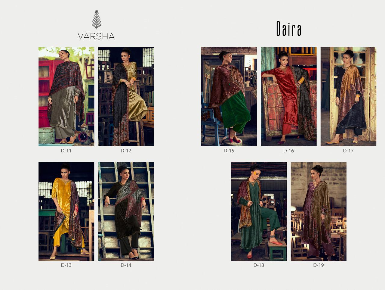 Varsha Fashion Daira Pure Velvet With Embroidery Winter Special Branded Ladies Suits
