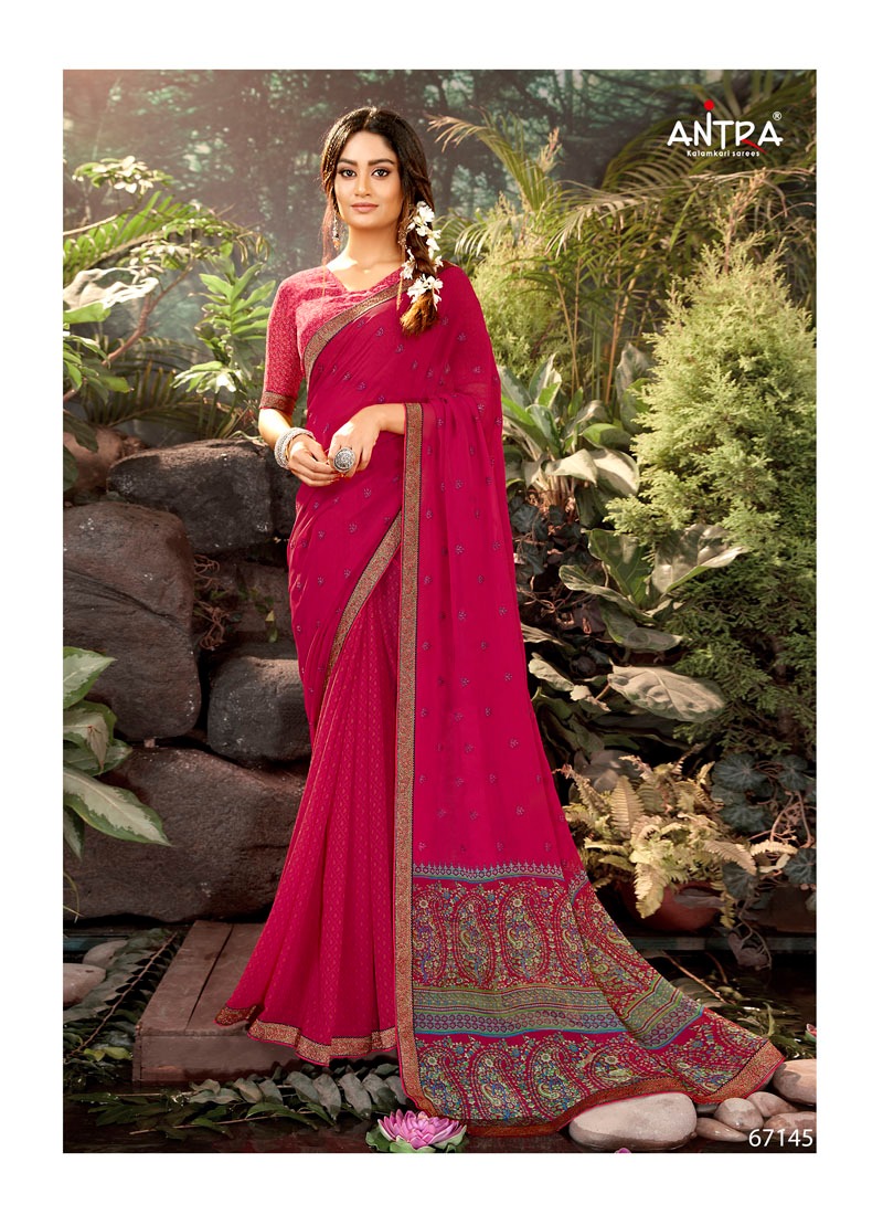 Antra Launch Rang Rachi Vol 2 Fancy Georgette With Butti Work Saree At Best Rate