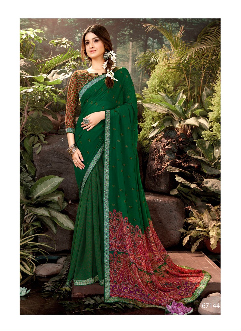 Antra Launch Rang Rachi Vol 2 Fancy Georgette With Butti Work Saree At Best Rate
