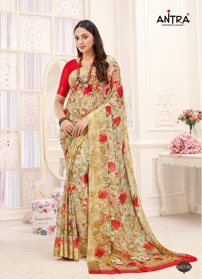 Antra Mariya Vol 1 Chiffon Fancy Printed Saree Online Shopping In India